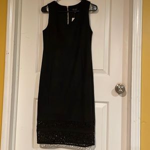 Black faux-suede dress